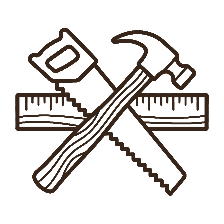 Interior owner and carpenter icon